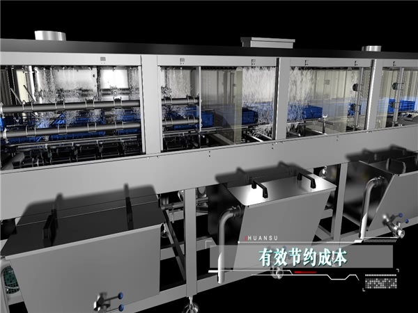 全自动洗筐机，周装箱清洗机，食品盘子筐清洗机，热水清洗效果好