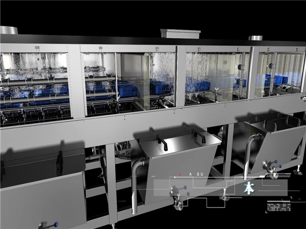 周转箱清洗机，高压清洗机，塑料筐清洗机 蔬菜筐洗筐机